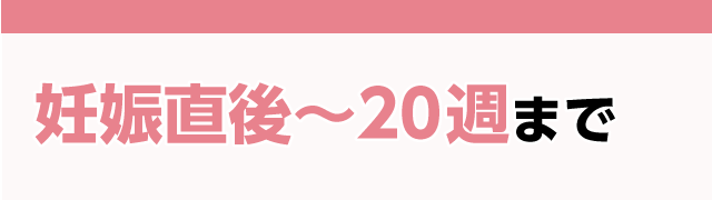 妊娠直後〜20週まで