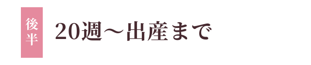 20週目〜出産まで