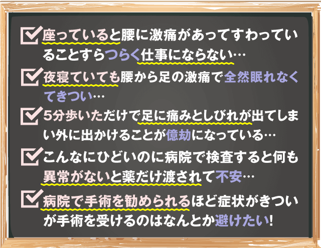 腰ヘルニア悩み