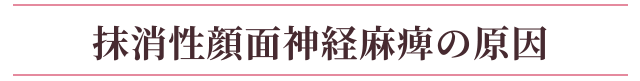 抹消性顔面神経麻痺の原因