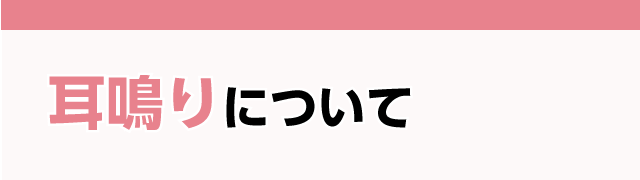 耳鳴りについて