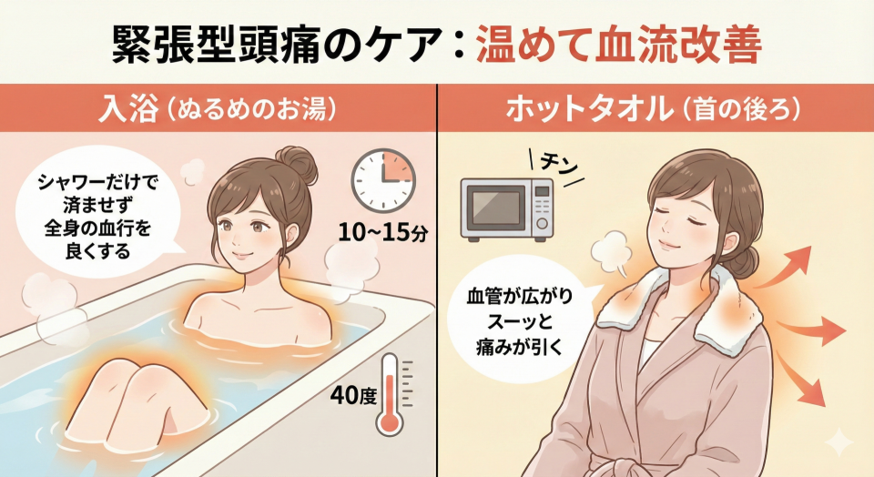 セルフケア：入浴・ホットタオル