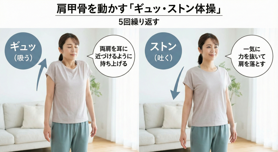 肩甲骨を動かす体操