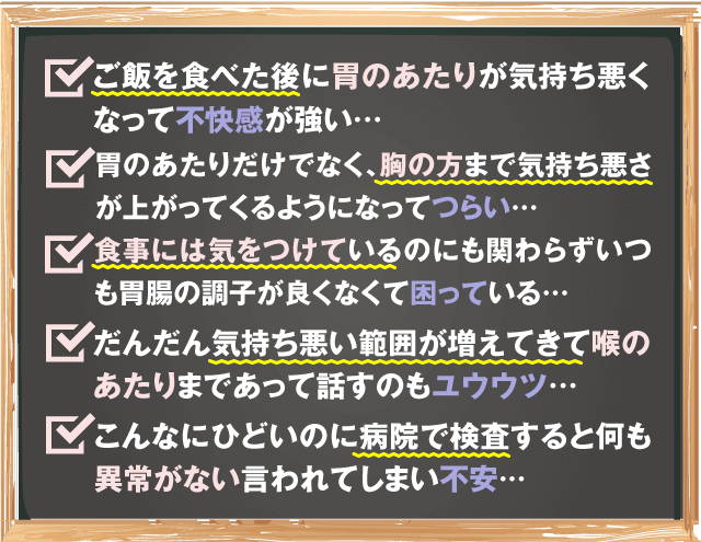 逆流性食道炎悩み