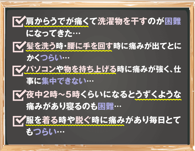 五十肩悩み