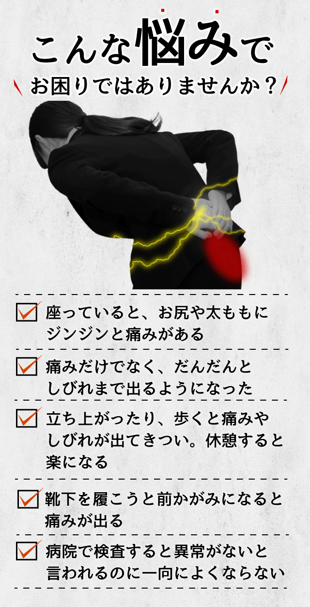 坐骨神経痛悩み