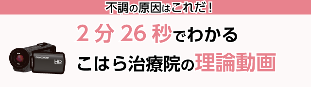 不調はこれだ！2分26秒でわかるこはら治療院の理論動画