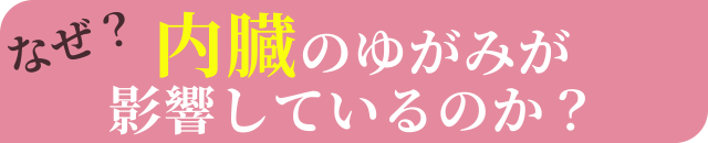 なぜ、内臓のゆがみが影響しているのか？