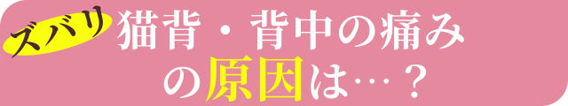 ズバリ！猫背・背中の痛みの原因は…